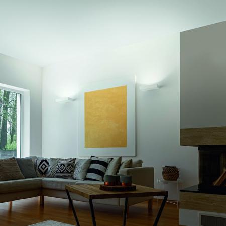 Emma Dimmbare LED Wandleuchte mit indirektem Lichtaustritt in Weiss 41W von Fabas Luce